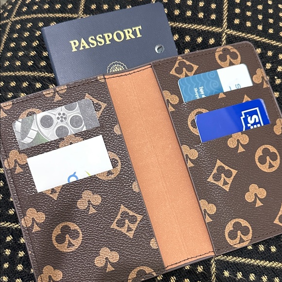 Brown Patterned Passport Holder - Picture 7 of 7